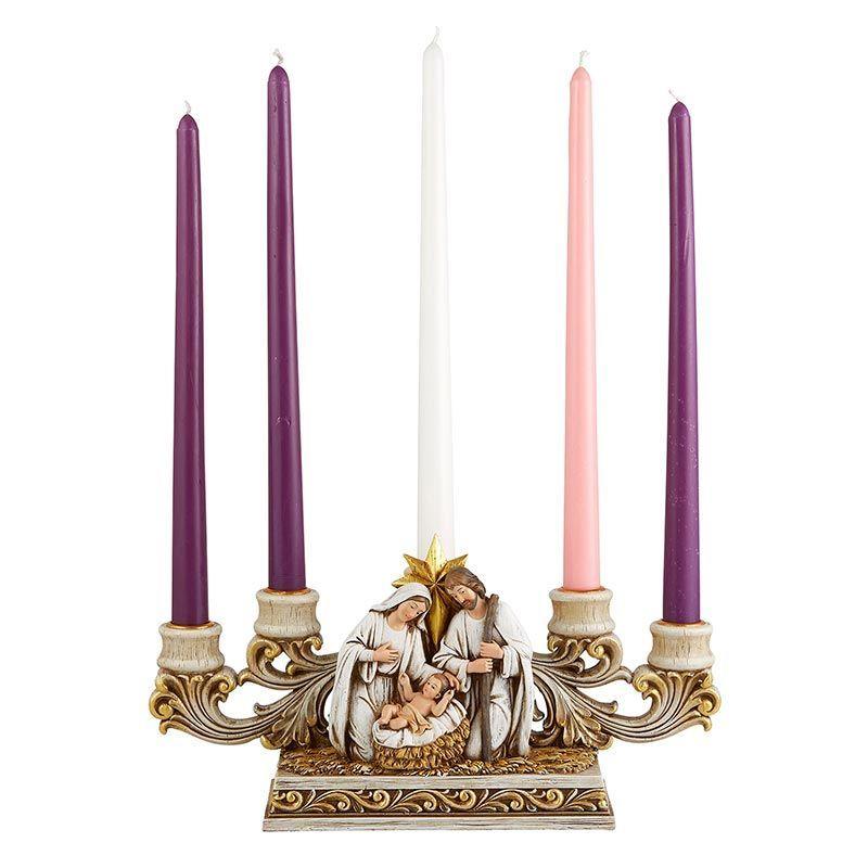 NATIVITY 5-TAPER ADVENT CANDLE HOLDER