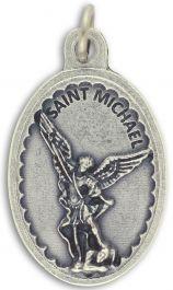 OXIDIZED ITALIAN MEDAL: ST. MICHAEL