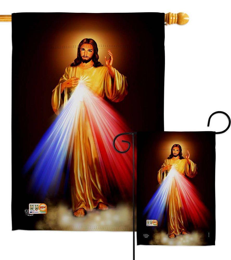 JESUS DIVINE MERCY DECOR FLAG