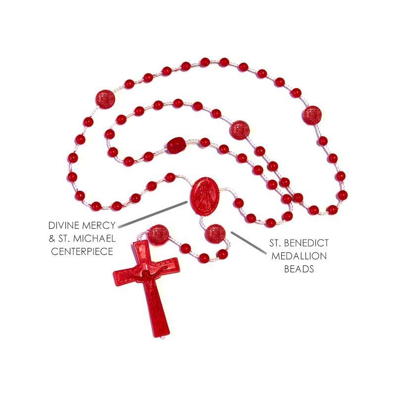 PLASTIC ROSARY: RED