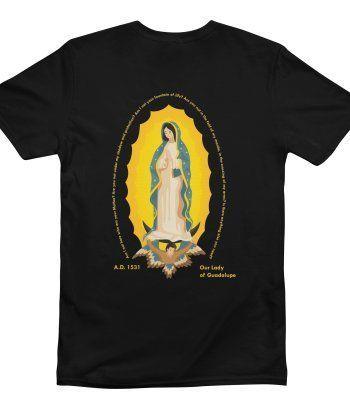 CAMISETA NUESTRA SEÑORA DE GUADALUPE - MEDIANA, TALLA MUJER