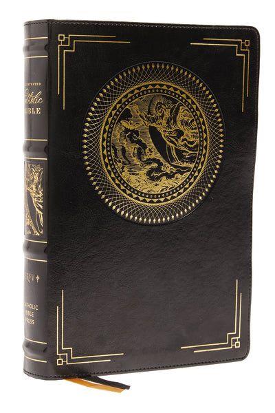 NRSVCE ILLUSTRATED CATHOLIC BIBLE, SOFT LEATHER, BLACK