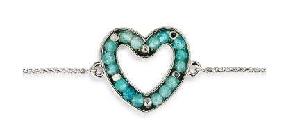 LOVING HEART BRACELET AQUA