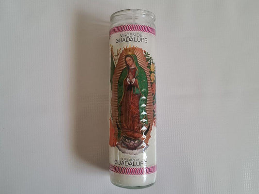 3-DAY OFFERING GLASS CANDLE - OUR LADY OF GUADALUPE