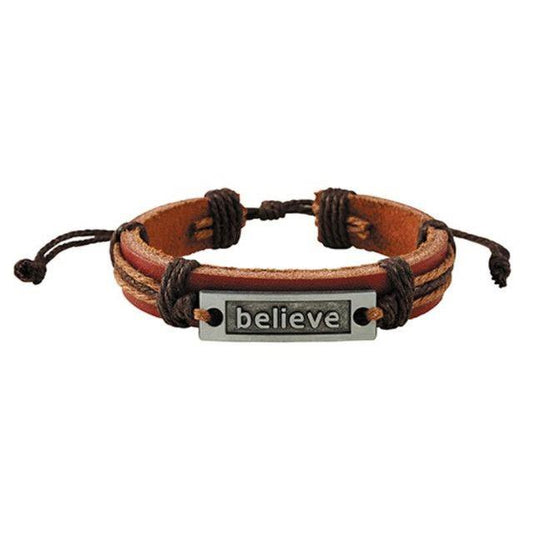 BELIEVE LEATHER BRACELET