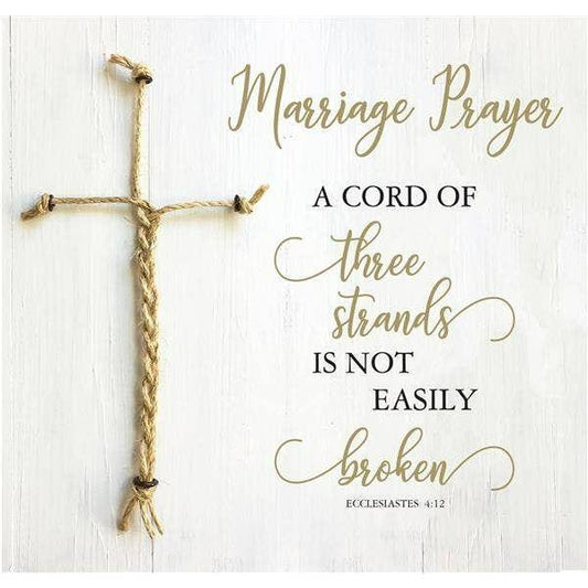 MARRIAGE PLAQUE: 3-STRANDS CROSS