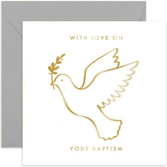 WITH LOVE ON YOUR BAPTISM CARD