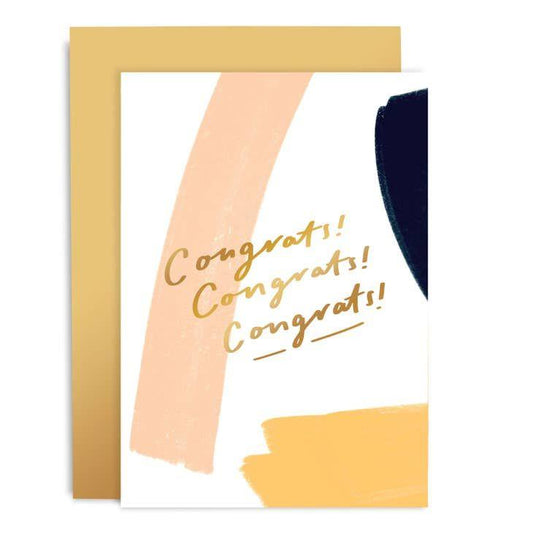 CONGRATS BRUSHWORKS CARD