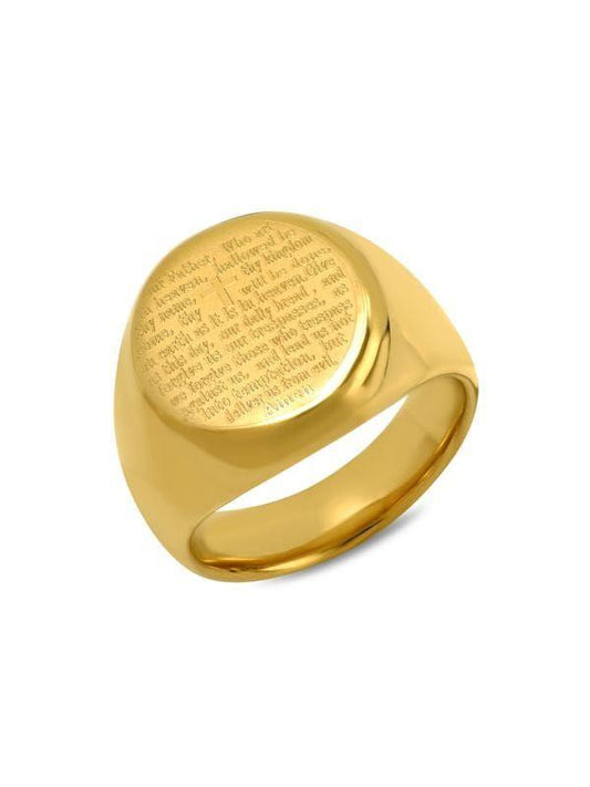 18K GOLDPLATED OUR FATHER RING