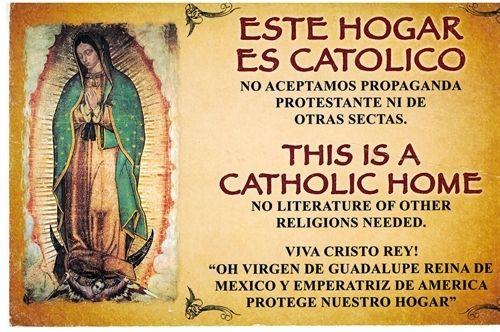 CEDULA DE ESTE HOGAR ES CATOLICO / THIS IS A CATHOLIC HOME POSTCARD