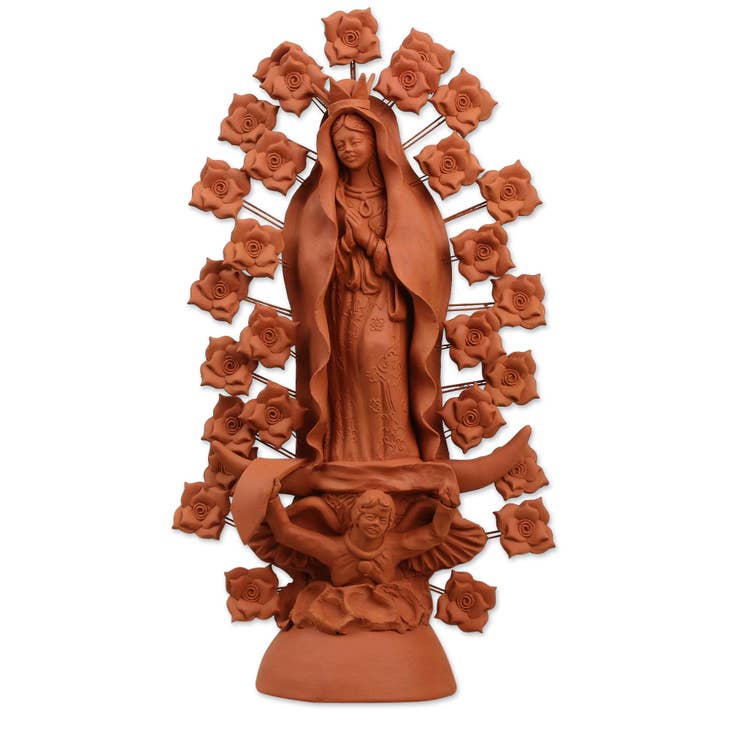 OUR LADY OF GUADALUPE CERAMIC SCULPTURE