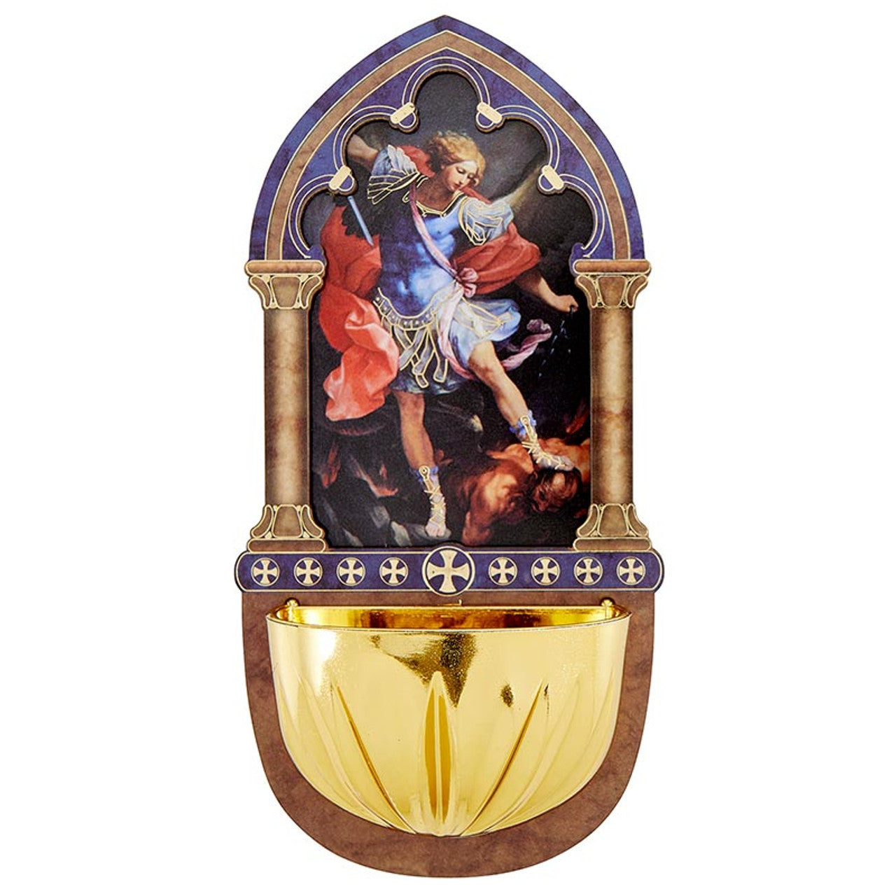 LASERED WOOD HOLY WATER FONT