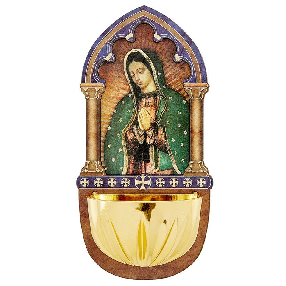 LASERED WOOD HOLY WATER FONT