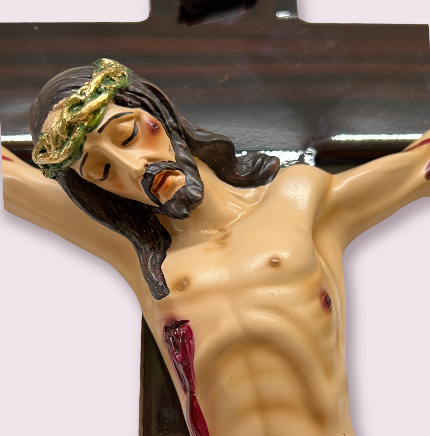 LARGE CRUCIFIX RESIN/WOOD