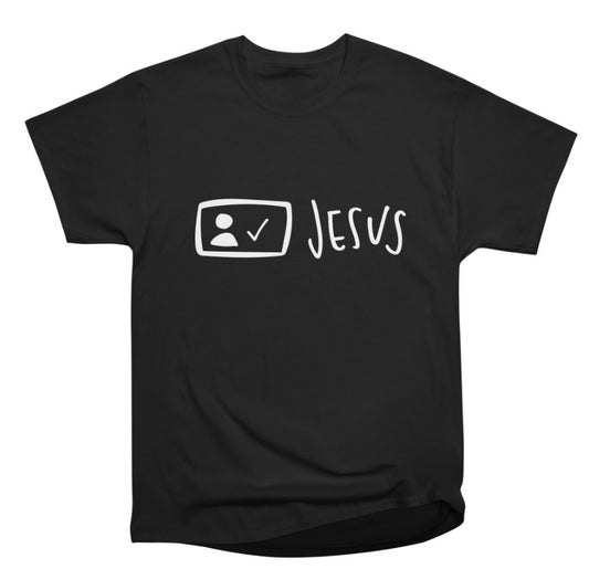 SIGUIENDO A CRISTO: CAMISETA MEDIANA -NEGRA