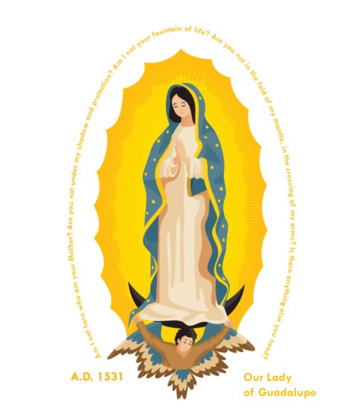 CAMISETA NUESTRA SEÑORA DE GUADALUPE - NIÑOS/NIÑOS (MEDIANA)