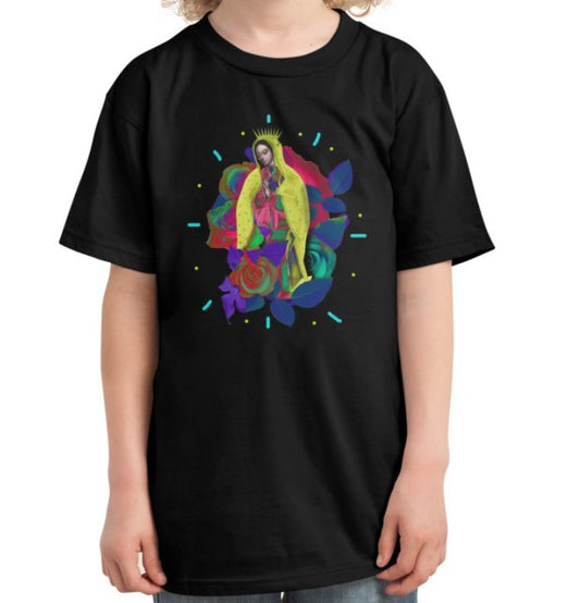 CAMISETA VIRGEN DE GUADALUPE NIÑOS/NIÑOS, PEQUEÑA