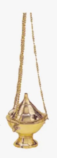 4" HANGING BRASS CENSER