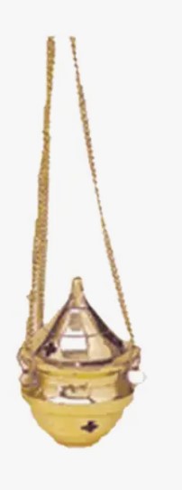 4" HANGING BRASS CENSER