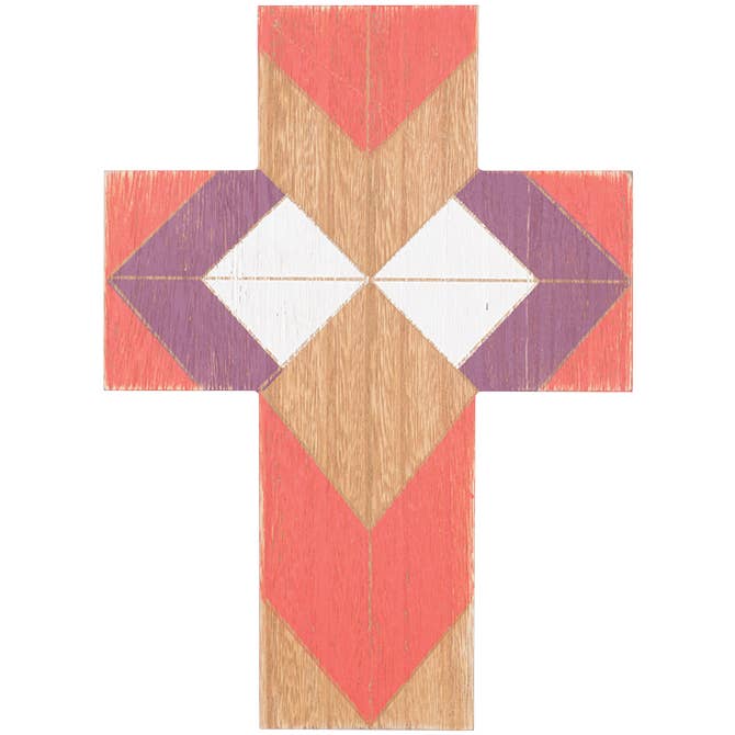 PINK/PURPLE BOHO WALL CROSS