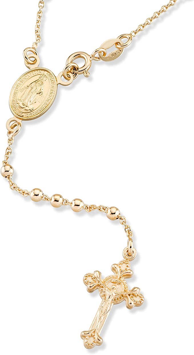 18k GOLD ITALIAN ROSARY BEAD