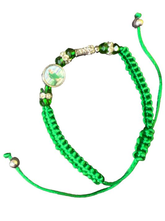 BRACELET: ST. JUDE THADDEUS -GREEN DOUBLE THREADED