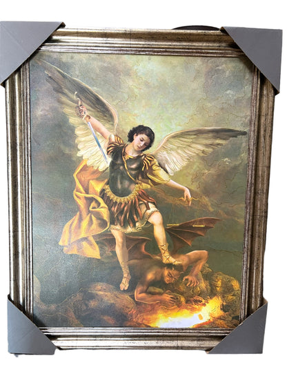 22"x28" FRAMED PRINT -ST. MICHAEL ARCHANGEL