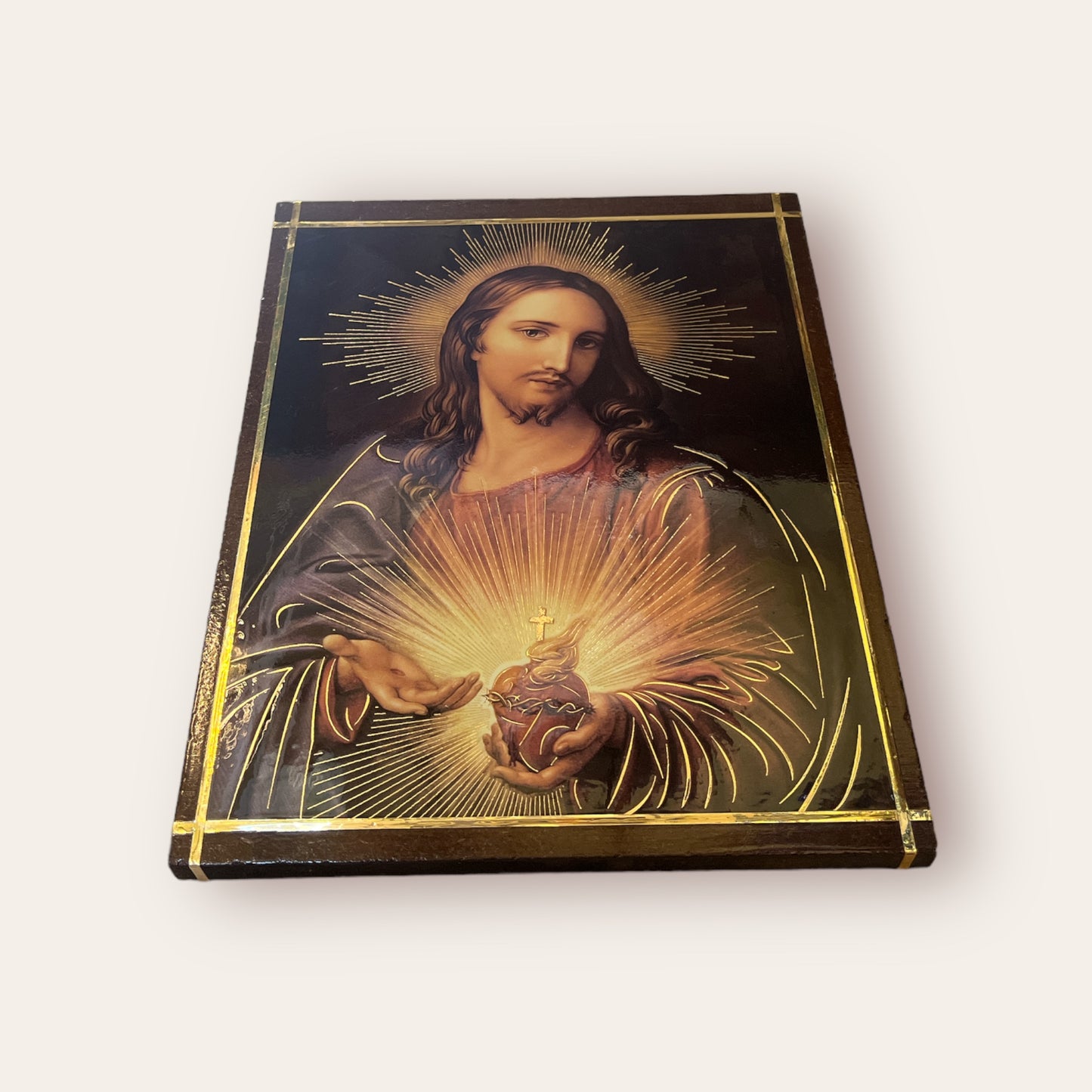 CUADRO RUSTICO  SAGRADO CORAZON DE JESUS/ RUSTIC FRAME SACRED HEART OF JESUS