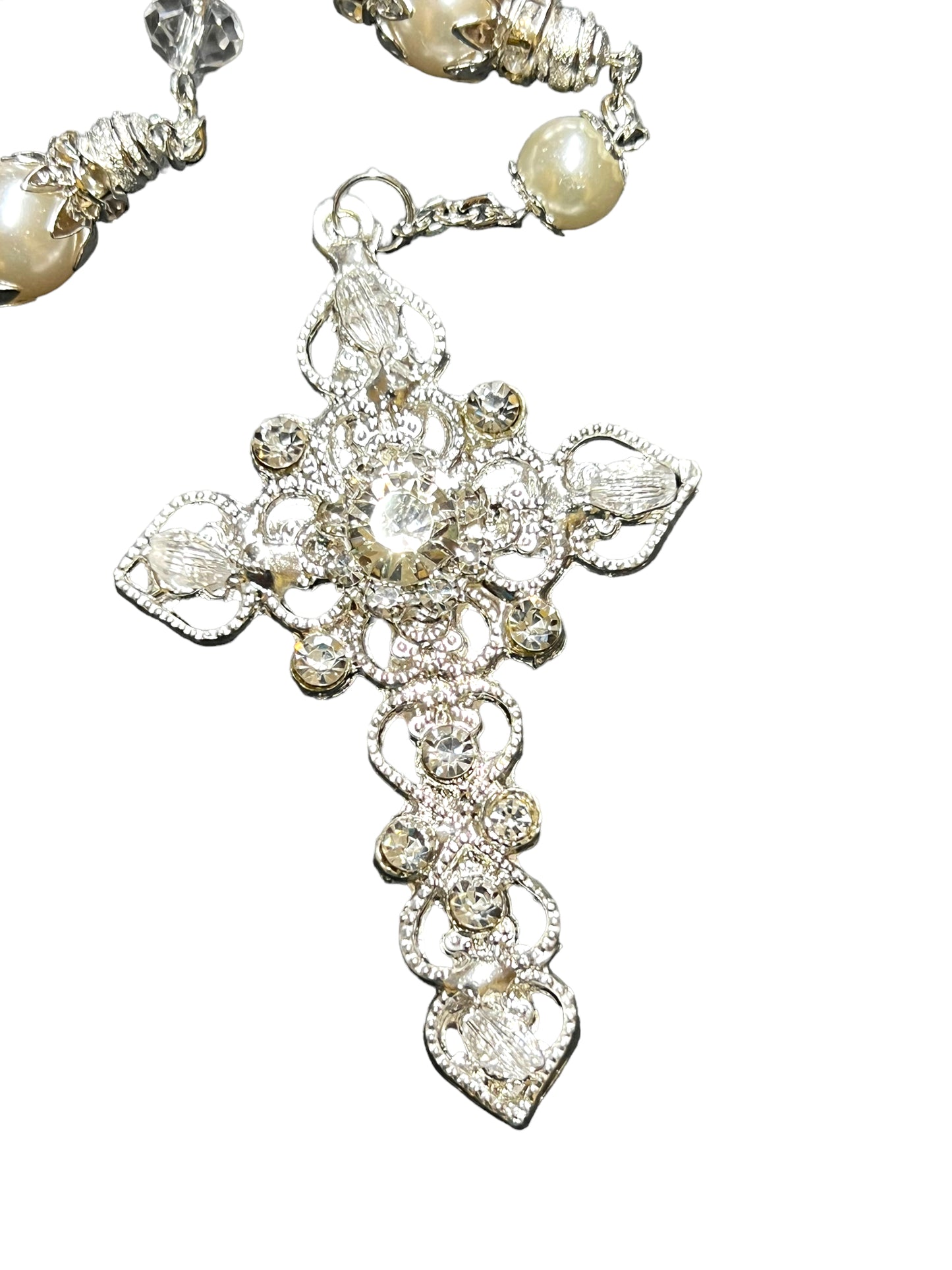 SILVER WEDDING ROSARY