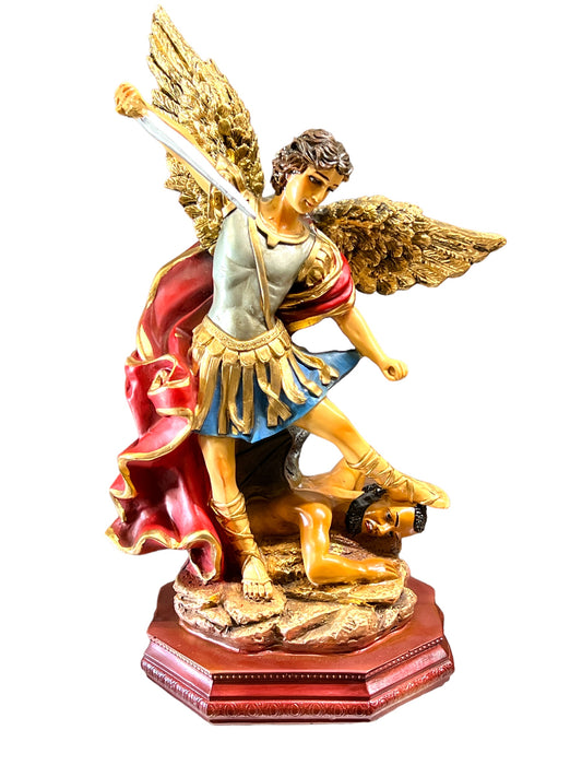 ST MICHAEL / SAN MIGUEL STATUE 14.5"