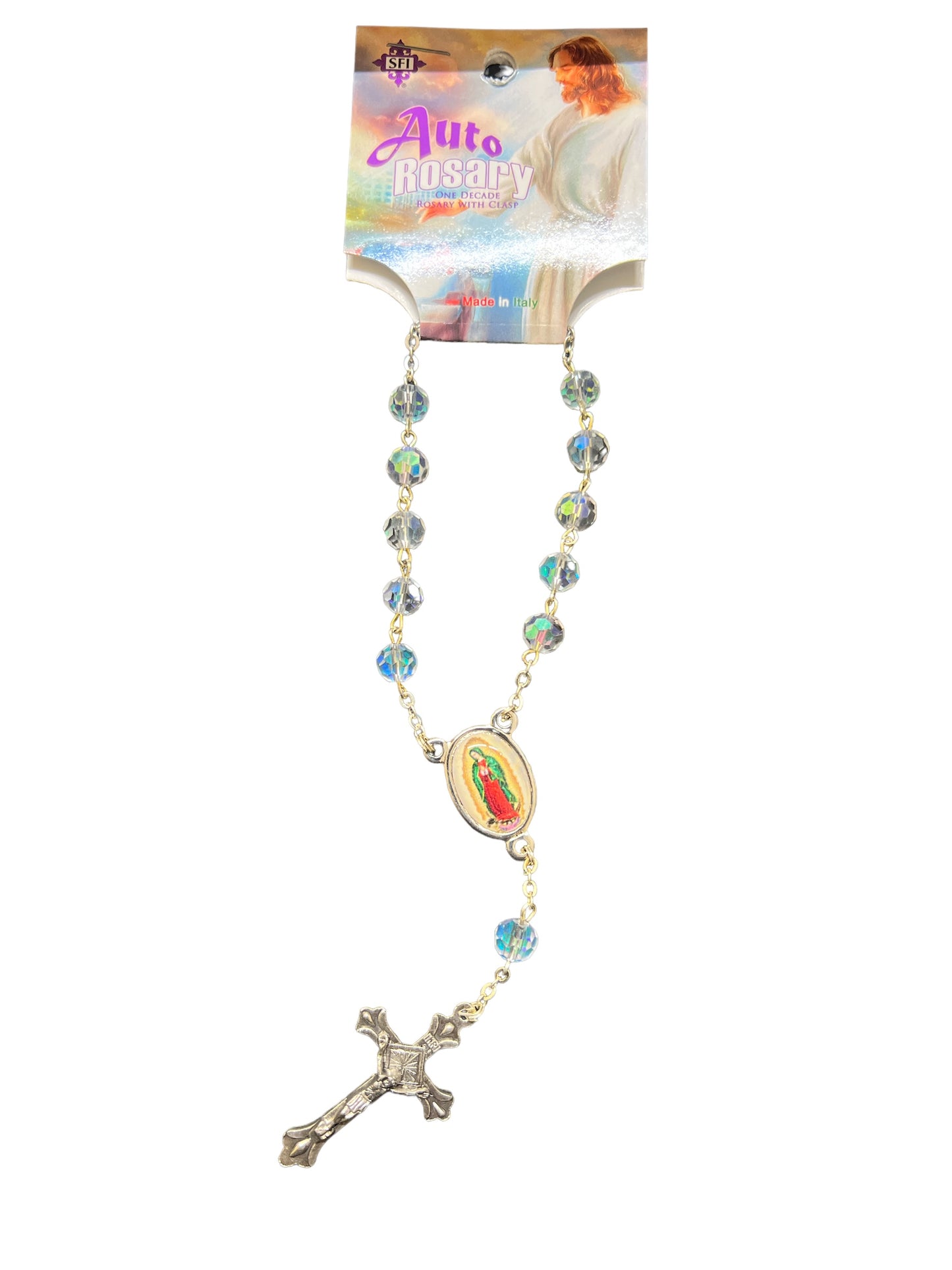 GLASS AUTO ROSARY