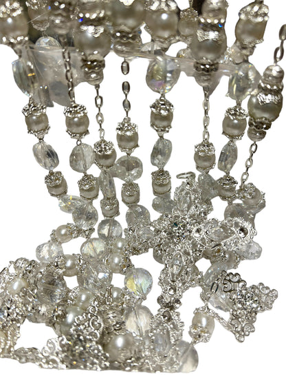 SILVER WEDDING ROSARY LASSO