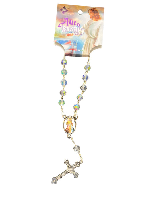 GLASS AUTO ROSARY