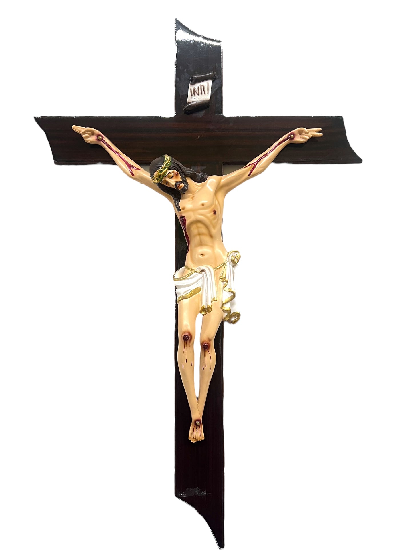 LARGE CRUCIFIX RESIN/WOOD