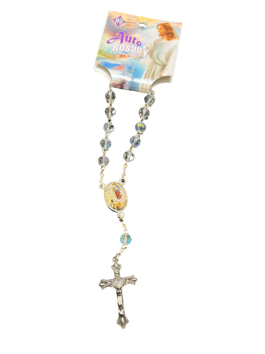 GLASS AUTO ROSARY