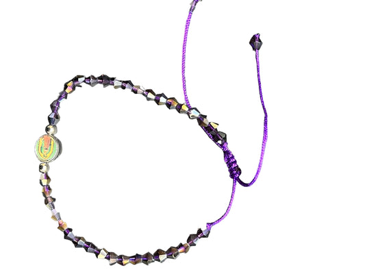 BRACELET: OUR LADY OF GUADALUPE -PURPLE