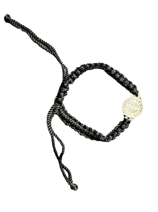 BRACELET: ST. BENEDICT -BLACK THREADED