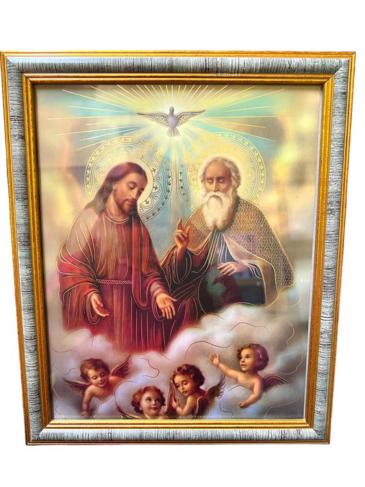 8"X10" HOLY TRINITY FRAME / CUADRO DE LA DIVINA PROVIDENCIA